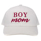 White Boy Mom Message Baseball Cap, is made with comfortable cotton fabric and features an adjustable snap closure for a perfect fit. The embroidered message is sure to make any mom feel proud. Show your support for your little guy with this! Make a lovely gift to your newly mothered friends and family members.