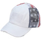 White C.C American Flag Mesh Back Trucker Hat Pony Cap is a perfect addition to any patriotic wardrobe. Its mesh back design offers breathability while the American flag print adds a touch of style. Expertly crafted with a pony cap shape, this hat is sure to keep you looking cool and patriotic