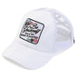 White C.C BE YOURSELF PATCH CRISS CROSS PONY CAP is both stylish and practical. With a unique criss-cross design and a "Be Yourself" patch, this cap is perfect for any fashion-forward individual. The pony cap style also allows for comfortable and convenient wear. Express yourself with this versatile and trendy accessory.