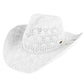 C.C Women's Horseshoe Lace Knitting Cowboy Hat