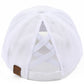 White C.C RUNS ON COFFEE PATCH CRISS CROSS PONY CAP combines fashion with function, featuring a unique criss-cross design and a playful "Runs on Coffee" patch. Made with high-quality materials, this cap is perfect for those who want to show off their love for coffee while staying stylish and comfortable.