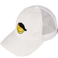 White C.C SMILE CRISS-CROSS PONY CAP is a versatile and stylish accessory. Made with high-quality materials and a unique criss-cross design, it offers a secure and comfortable fit. Perfect for any season, this cap adds a touch of fashion to any outfit.