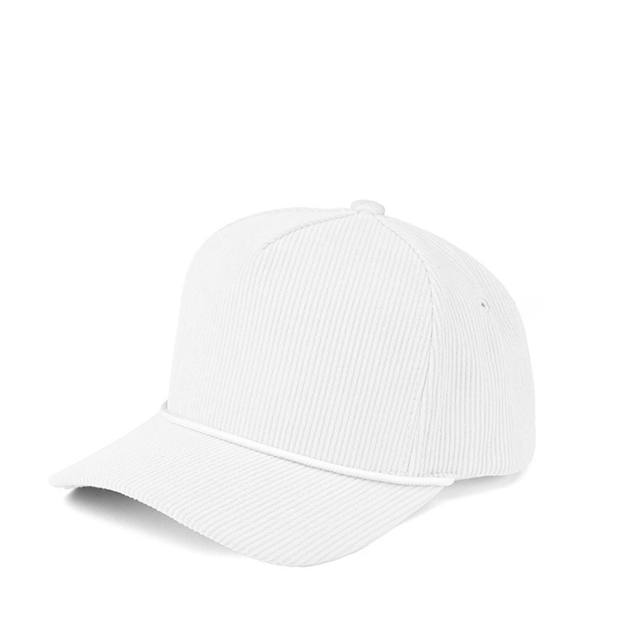  White added timeless texture to your outfit with the C.C Solid Corduroy Snapback Trucker Cap, featuring a classic corduroy design and decorative rope detail for subtle style. Designed with an adjustable snapback closure and breathable mesh back, it offers a comfortable, customizable fit for everyday wear.