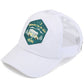 White C.C WHEREVER I LAY MY HEAD IS HOME PATCH PONY CAP is the perfect accessory for any outdoor adventure. Made with high-quality materials, this cap features a unique "home patch" design, providing comfort and sun protection. This stylish and practical pony cap shows off your love for the great outdoors.