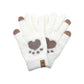 White Cat Paw Pointed Smart Touch Gloves, Perfect for staying connected while keeping your hands warm. The unique cat paw design adds a touch of fun to these functional gloves. With smart touch technology, you can use your devices without taking them off. Stay warm and connected with these stylish gloves.