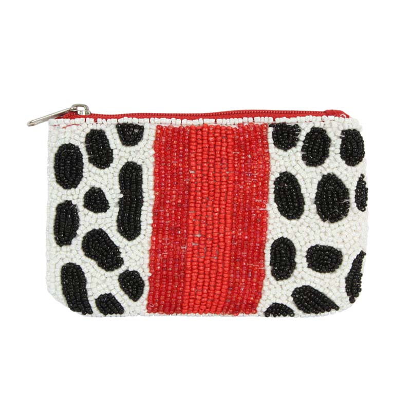 White Cow Patterned Seed Beaded Mini Pouch Bag, perfectly goes with any outfit and shows your trendy choice to make you stand out on your occasion. These are crafted from high-quality materials. Perfect gifts for cow lovers on their birthdays, Mother’s Day, Christmas, holidays, or any meaningful occasion.