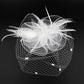 White Feather Mesh Flower Fascinator Headband, will take your outfit to the next level. Crafted with intricate mesh flowers, this accessory is perfect for adding a touch of elegance to your look. The feather detailing provides a unique texture, making it a piece of statement. Perfect for any occasion or as an exquisite gift.