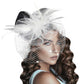 White Feather Mesh Flower Fascinator Headband, will take your outfit to the next level. Crafted with intricate mesh flowers, this accessory is perfect for adding a touch of elegance to your look. The feather detailing provides a unique texture, making it a piece of statement. Perfect for any occasion or as an exquisite gift.