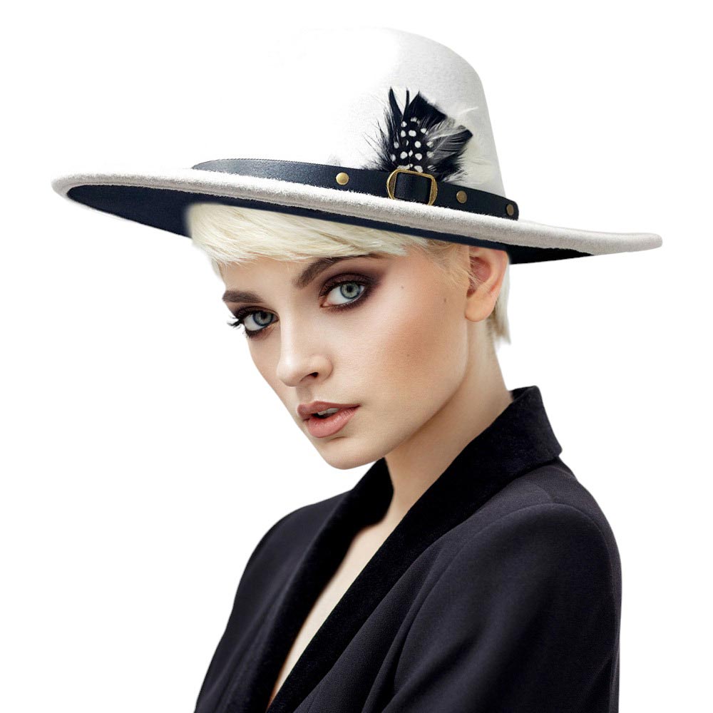 White Feather Pointed Fedora Panama Hat, is perfect for warm weather. Its pointed top design and feather detail add a touch of class to any outfit. The lightweight construction ensures total comfort and breathability. Keep your style fresh, A classic gift to travelers or fashion-forwarded friends and family members.