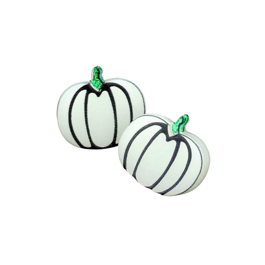 White-Glow in The Dark Pumpkin Stud Earrings. These festive earrings are perfect for Halloween and Thanksgiving, adding a spooky and fun touch to any outfit. The glow-in-the-dark feature will make you stand out at any event. Perfect for daily wear. Show off your Thanksgiving spirit with this charming set! 