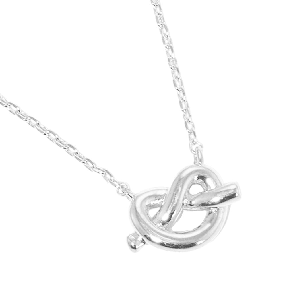 White Gold Dipped Knotted Heart Pendant Necklace features a delicate and intricate design perfect for any occasion. The heart pendant is coated in lustrous gold, adding a touch of elegance to the piece. Make a statement with this beautiful necklace that is both stylish and timeless.