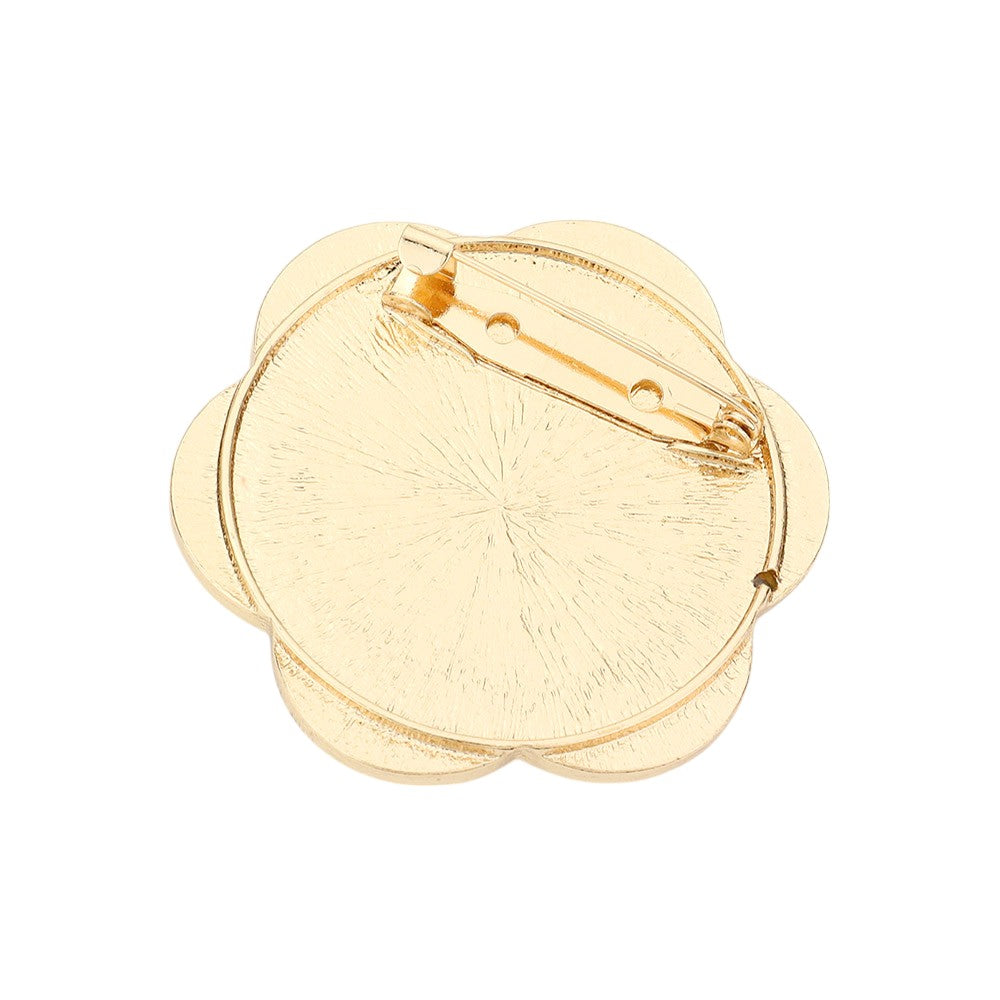 White Pearl Centered Camellia Flower Pin Brooch adds an elegant touch to any outfit. Featuring a beautifully crafted camellia flower design with a lustrous pearl at its centre, this brooch is a timeless accessory. Perfect for adding a touch of sophistication to your look.