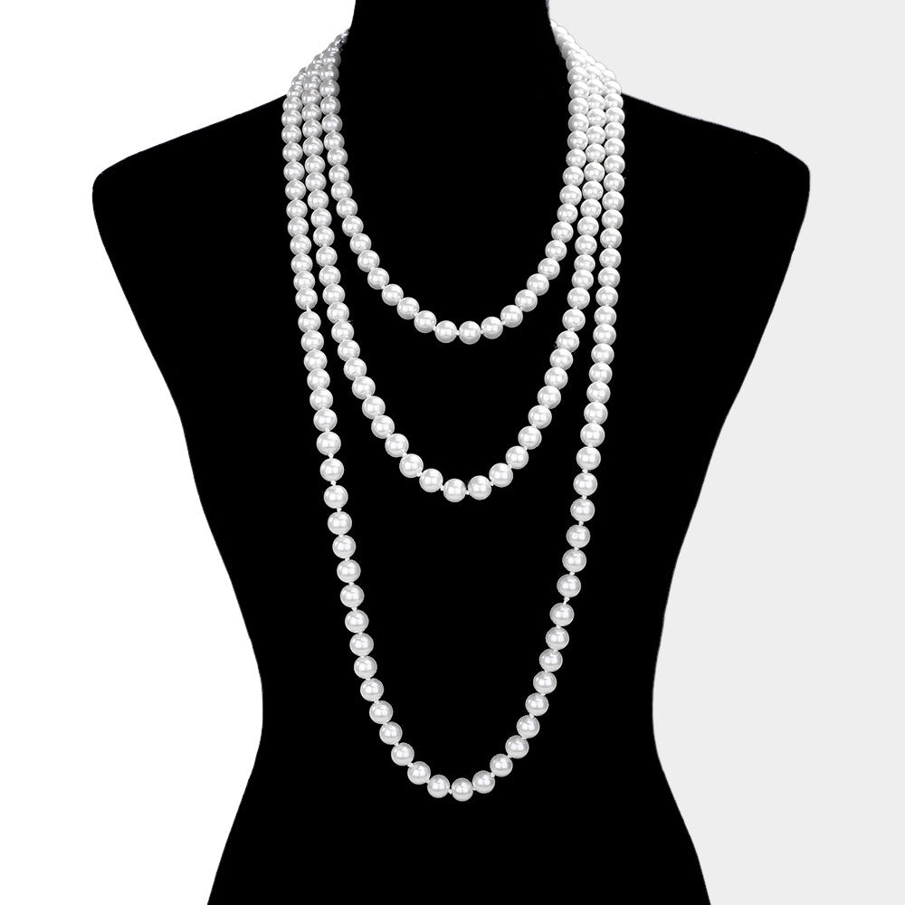 White Pearl Long Necklace, is the perfect marriage between timeless elegance and modern style. Handcrafted with pearls, this exquisite necklace is sure to become a staple in any jewelry wardrobe. Its contemporary design and luxurious materials make it a perfect choice for any occasion. Perfect occasional gift idea.