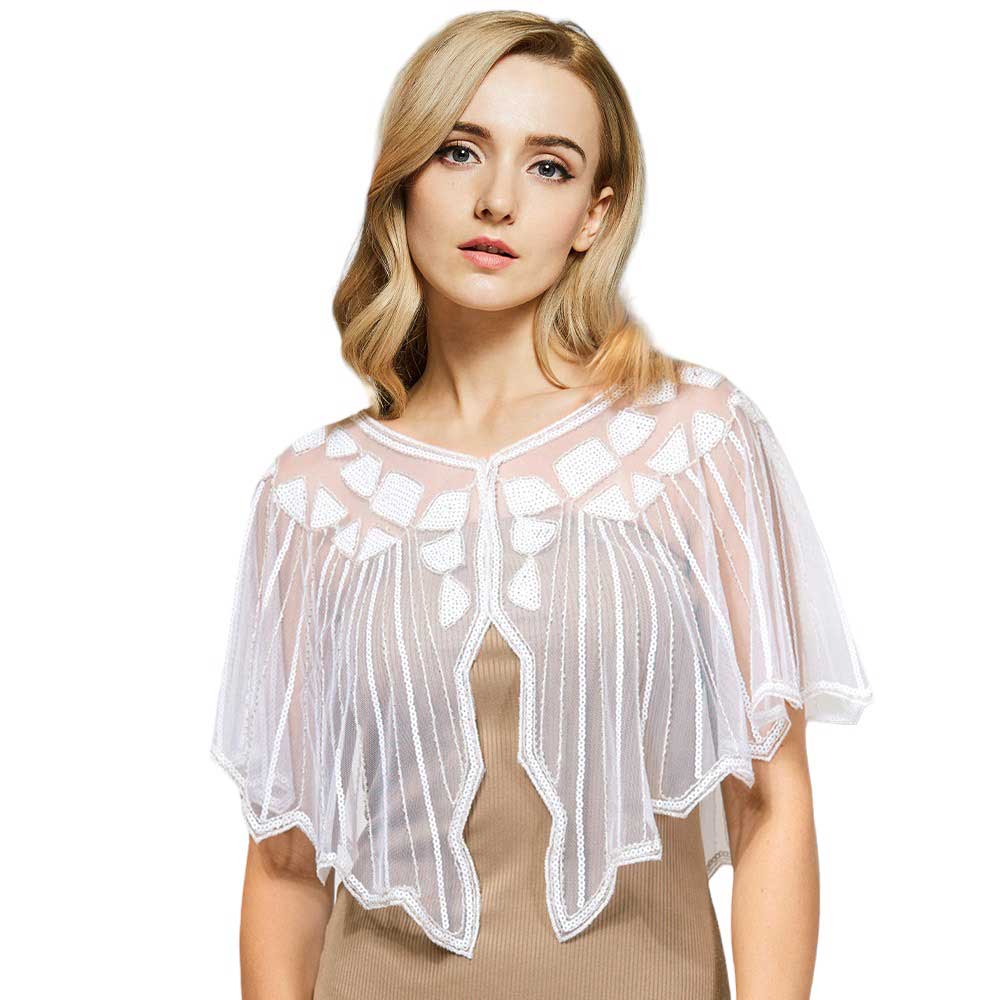 White Sequin Embellished Shawl, is an elegant accessory perfect for any special occasion. It features intricate sequence detailing that is sure to turn heads. With its lightweight and comfortable construction, this shawl ensures maximum comfort and style. This shawl makes a great gift for loved ones on any special day.
