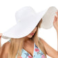 White Solid Floppy Straw Sun Hat, Stay stylish and protected from the sun with our sun hats! Made from high-quality straw, this hat is perfect for any sunny day. Its floppy design not only looks fashionable but also provides ample shade for your face and neck. Don't forget to pack this accessory for your next beach trip!