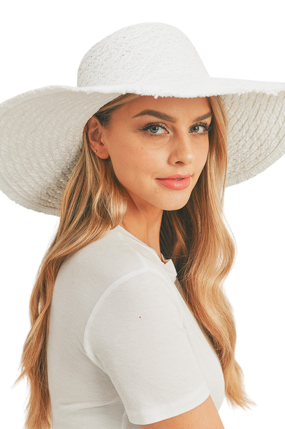 White Solid Floppy Sun Hat provides superior UV protection while maintaining a timeless silhouette. Constructed with durable materials that retain shape throughout wear, it features an adjustable interior band for a secure fit across head sizes. The lightweight design ensures comfort during extended outdoor activities, making it an essential accessory for both sun protection and refined style.