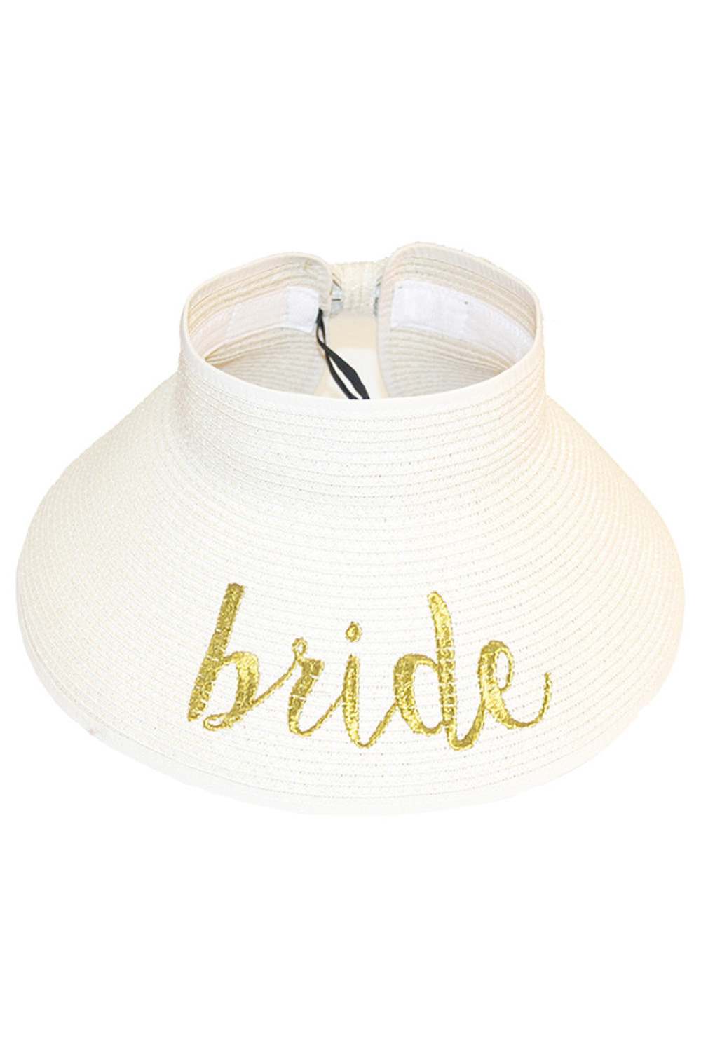 White Celebrate your bride tribe with this charming roll-up paper visor hat. Made from 100% paper, it's lightweight and packable ideal for bachelorette parties, beach getaways, and outdoor events. The open visor design shields you from the sun while keeping you cool and comfortable.