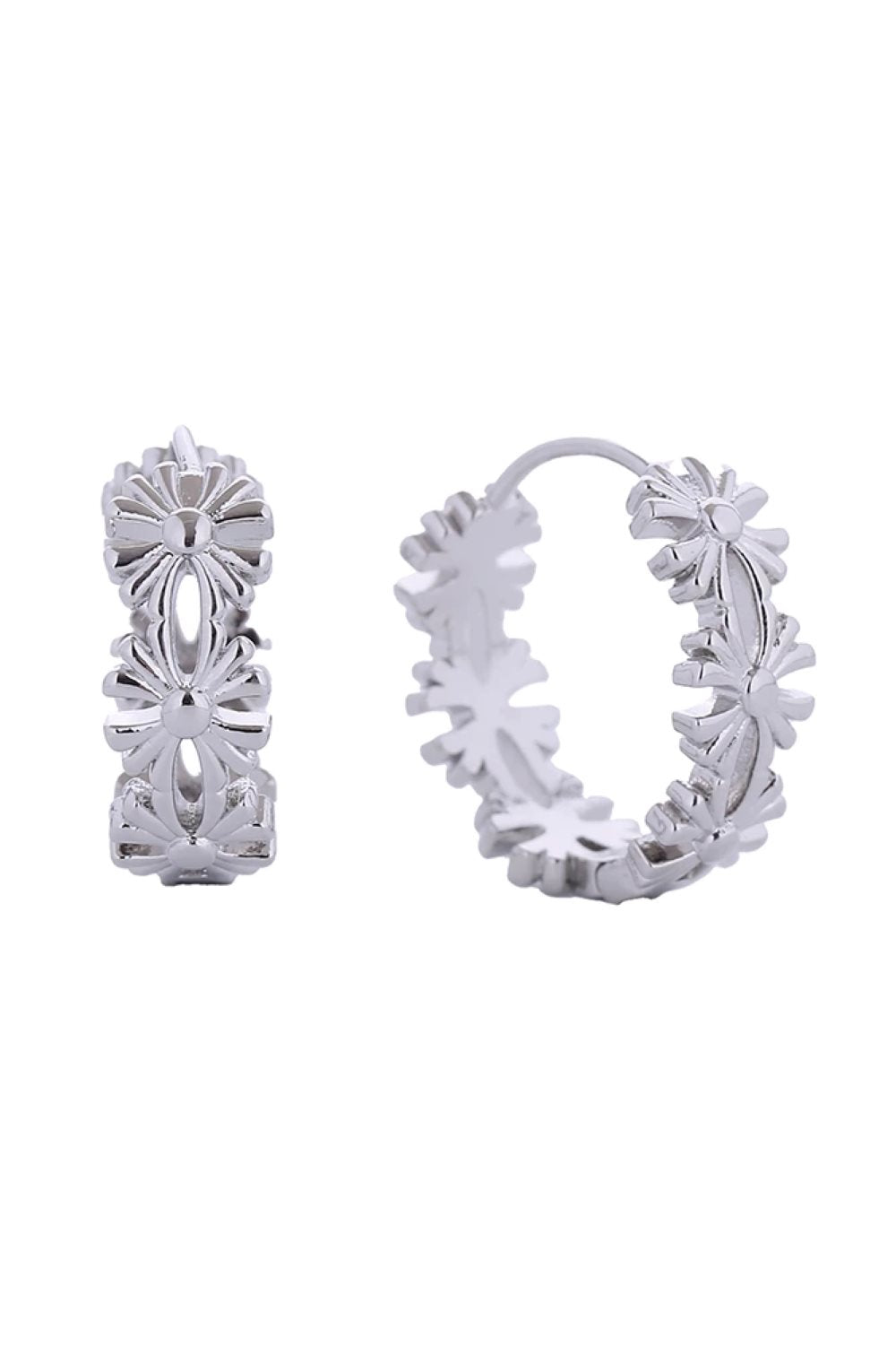 White Gold Elevate your everyday look with these stunning 14K Gold and White Gold dipped Chrome H Hoop Earrings. Crafted from hypoallergenic brass, these 2cm hoops are perfect for sensitive skin while maintaining a luxurious finish. Designed and made in Korea with meticulous attention to detail, they're lead and nickel compliant for peace of mind. The sleek H-shaped design adds modern sophistication to any outfit, from casual to formal occasions.