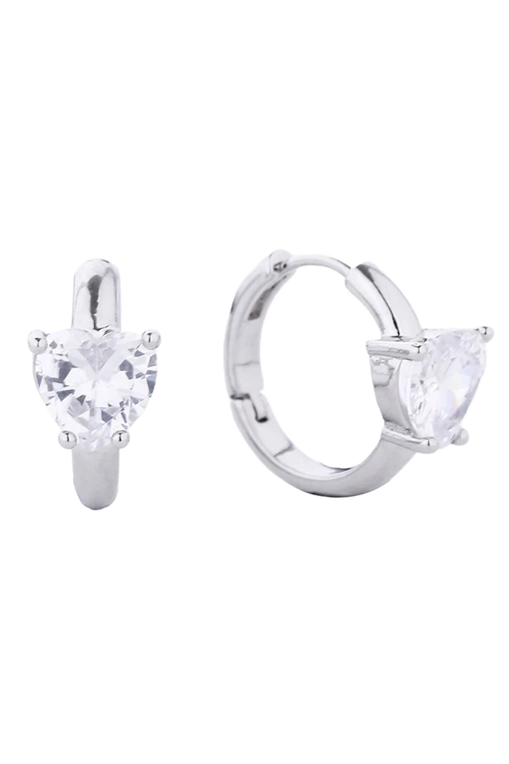 White Gold Elegant huggie hoop earrings crafted with 14K gold and white gold dipping for a luxurious finish. Features cubic zirconia pavé detailing that catches light beautifully. The 1.7cm diameter offers a delicate, versatile size perfect for everyday wear or special occasions. Made from hypoallergenic brass with cubic zirconia stones, these earrings are gentle on sensitive skin. 