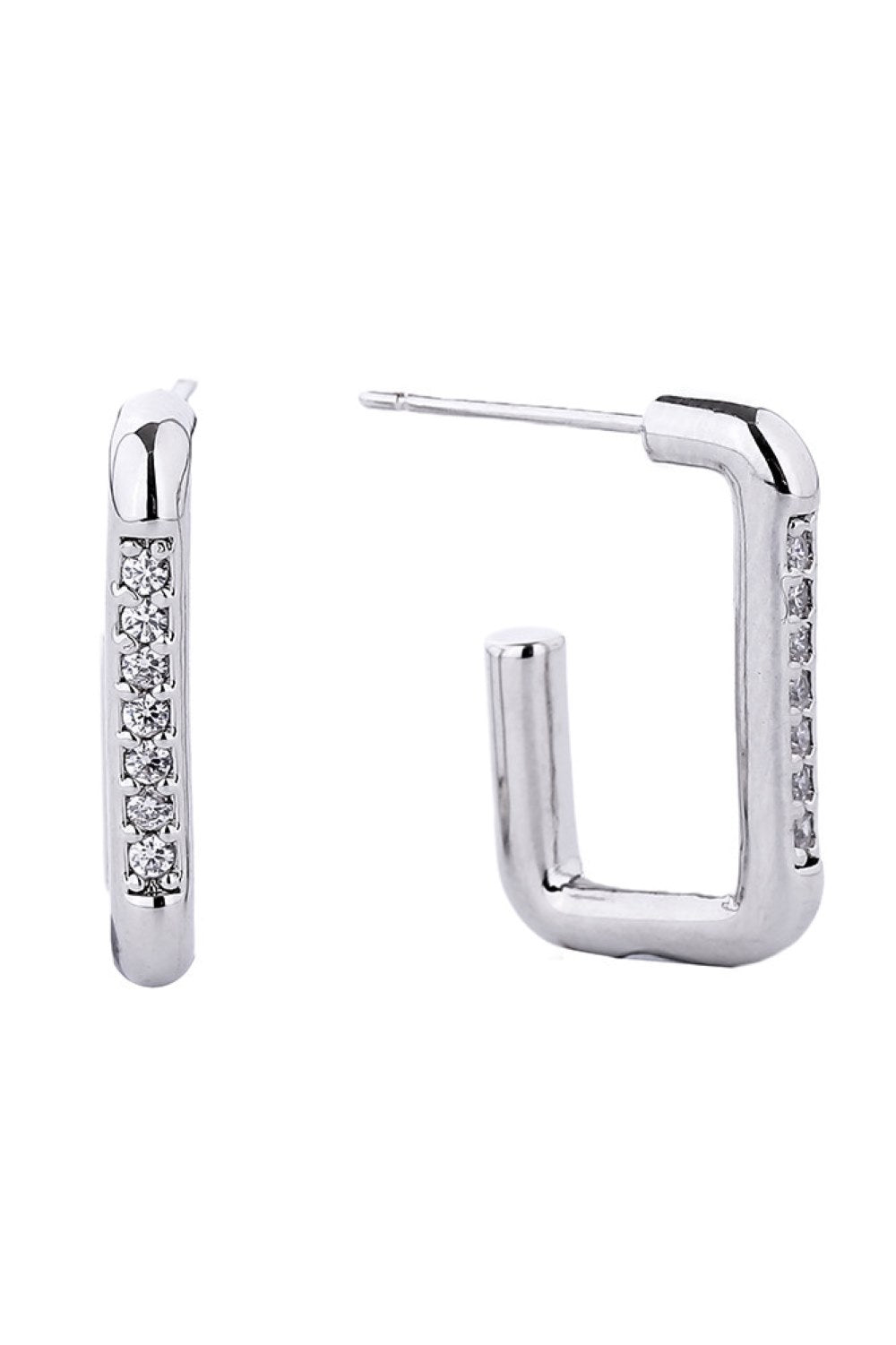 White Gold Elevate your everyday elegance with these stunning 14K gold and white gold dipped post earrings. Crafted from quality brass and adorned with sparkling cubic zirconia pavé detailing, these timeless pieces deliver luxury appeal at an accessible price point. Measuring 2.11cm in diameter, they strike the perfect balance between noticeable and wearable. 