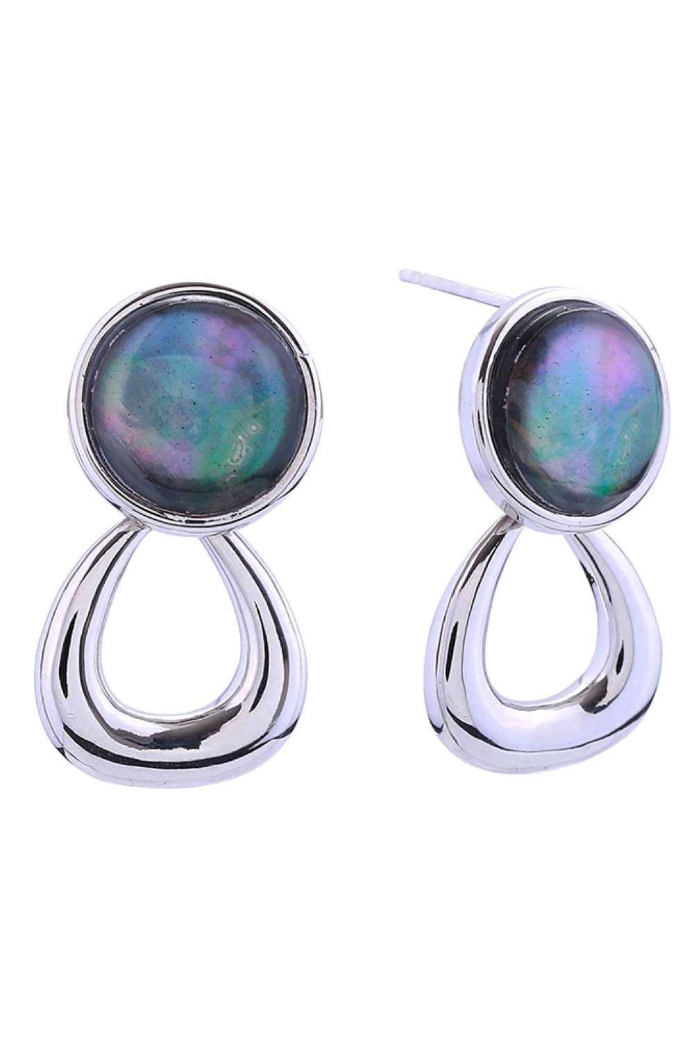 White Gold Elegant duo button drop post earrings crafted in brass with white-abalone shell accents, dipped in 14K gold and white gold plating. Each earring features a 2.5cm diameter design that catches light beautifully. Hypoallergenic posts ensure comfortable all-day wear, while lead and nickel compliance guarantees safety and peace of mind. Expertly made in Korea, these versatile earrings transition seamlessly from casual to formal occasions. A timeless addition to any jewelry collection.