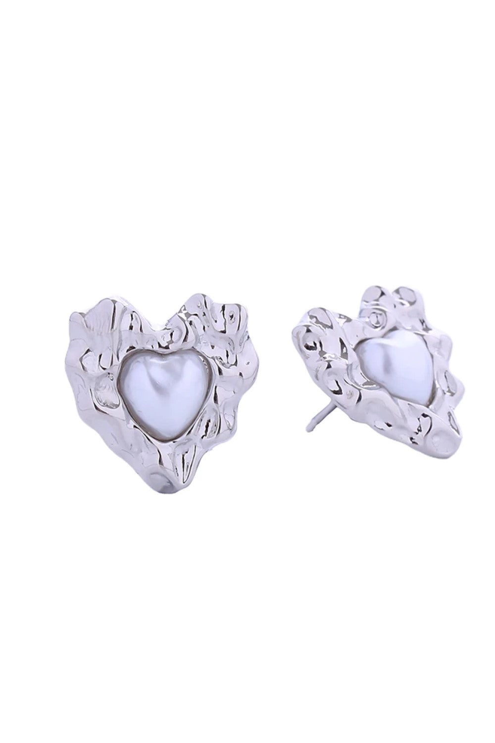 White Gold Timeless elegance meets everyday wearability with these 14K Gold and White Gold dipped post earrings. Crafted from hypoallergenic brass with lustrous pearl accents, these delicate studs celebrate everlasting love with understated sophistication. Measuring just 1.7cm, they're perfectly proportioned for versatile styling from casual days to special occasions.