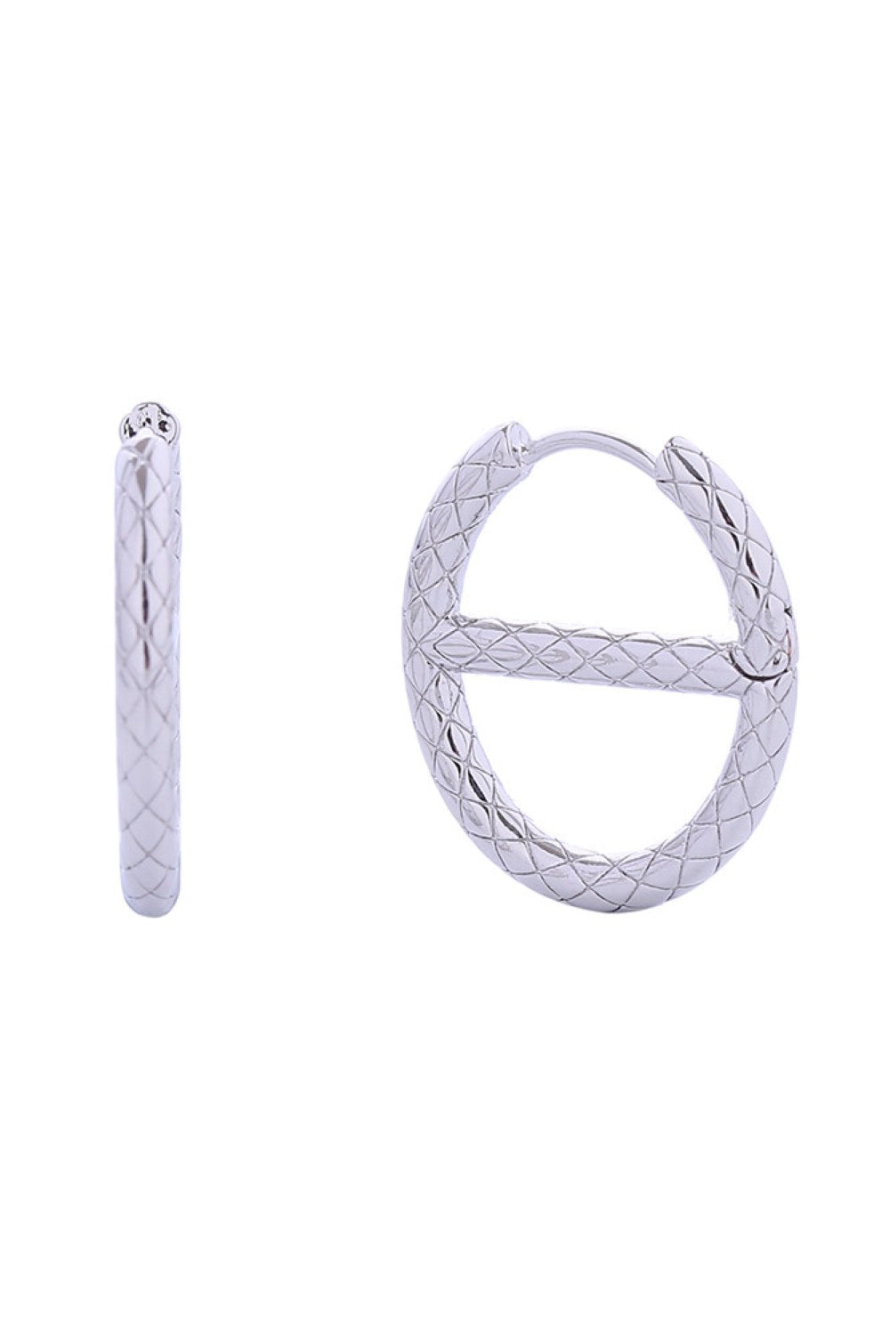 White Gold Delicate 14K gold and white gold dipped huggie earrings featuring an elegant farandole design. Crafted from hypoallergenic brass, these petite 1.7cm earrings are perfect for sensitive ears. Lead and nickel compliant for safe, everyday wear. Expertly made in Korea with timeless style that complements any look.