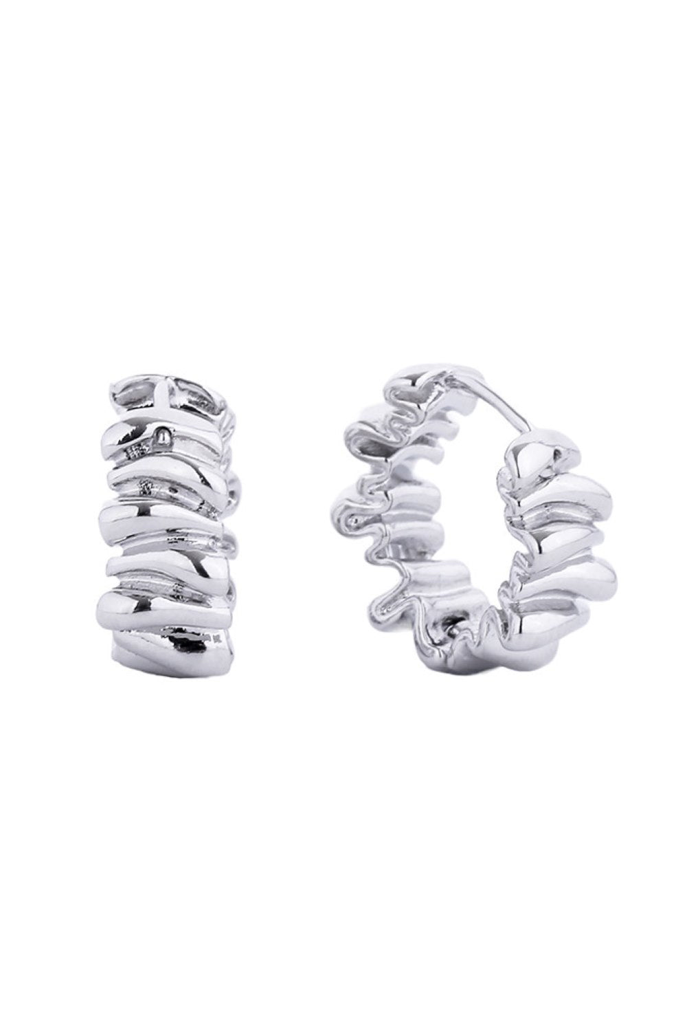 White Gold Elegant post hoop earrings crafted with hypoallergenic brass and finished in luxurious 14K gold or white gold dipping. These versatile hoops feature a comfortable 3.2cm diameter, perfect for everyday wear or special occasions. Lead and nickel compliant, ensuring safe wear for sensitive skin. The durable construction combines quality materials with timeless design, making these earrings a staple addition to any jewelry collection.