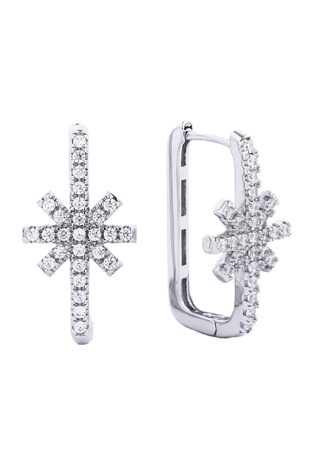 White Gold Elegant huggie hoops that combine timeless style with everyday wearability. Crafted with 14K gold and white gold dipping over brass, these hoops feature sparkling cubic zirconia pavé detailing for added glamour. The compact 2.29cm diameter sits snugly against the ear for a refined, secure fit. Hypoallergenic construction and lead and nickel compliance make them ideal for sensitive skin. Perfect for layering or wearing solo, these versatile hoops transition seamlessly from day to night.