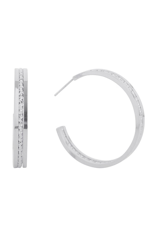 White Gold Elegant post hoop earrings featuring a luxurious 14K gold or white gold dip finish. Crafted from hypoallergenic brass, these beauties are perfect for sensitive ears. With a generous 3.47cm diameter, they offer a flattering, versatile look for any occasion. Lead and nickel compliant for peace of mind. Timeless style meets comfort in every wear.