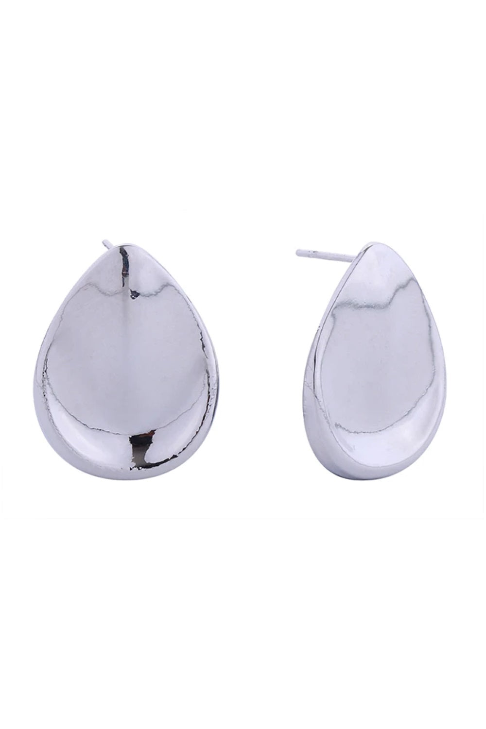 White Gold Elegant 14K indented disk post earrings featuring a sophisticated concave design. Each earring measures 2cm in diameter, offering a modern yet timeless aesthetic. Crafted from hypoallergenic brass, these earrings are gentle on sensitive skin and fully lead and nickel compliant for peace of mind. Perfect for everyday wear or special occasions, they combine comfort with understated luxury.