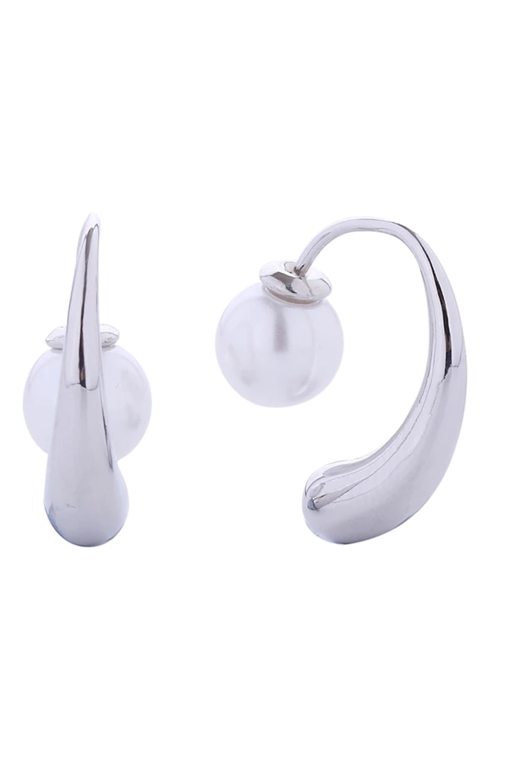 White Gold Elegant drop pearl earrings featuring lustrous Prince Rubert pearls suspended from 14K gold or white gold-dipped brass findings. Each earring measures 2cm in diameter, offering a refined silhouette that complements any occasion. Crafted with hypoallergenic materials and lead and nickel compliant for sensitive skin. Expertly made in Korea with attention to quality and detail. A timeless accessory that transitions seamlessly from day to evening wear.
