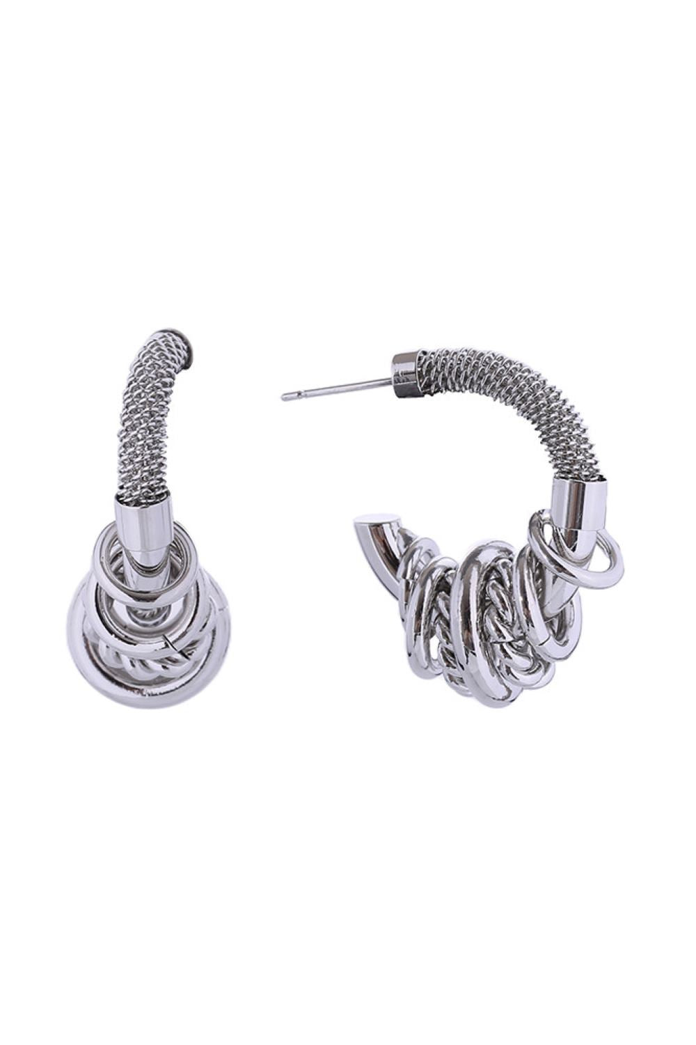 White Gold Elevate your everyday look with these delicate 14K Gold and White Gold dipped stack up hoop post earrings. Crafted from hypoallergenic brass, they're gentle on sensitive skin while delivering timeless elegance. At 2.8cm, these versatile hoops strike the perfect balance between subtle and statement-making. Lead and nickel compliant for peace of mind.