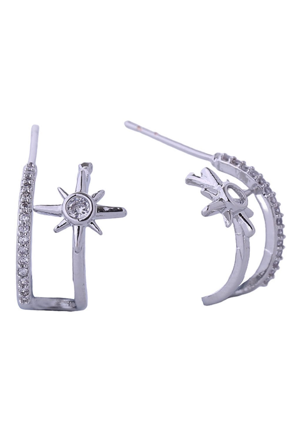White Gold Elevate your everyday look with these stunning 14K Gold/White Gold Dipped Starburst Pave CZ Post Earrings. Crafted from quality brass and adorned with sparkling cubic zirconia, these petite 1.5cm earrings deliver maximum brilliance in a wearable size. Designed with sensitive skin in mind, these hypoallergenic posts ensure comfortable all-day wear. Lead and nickel compliant for peace of mind.