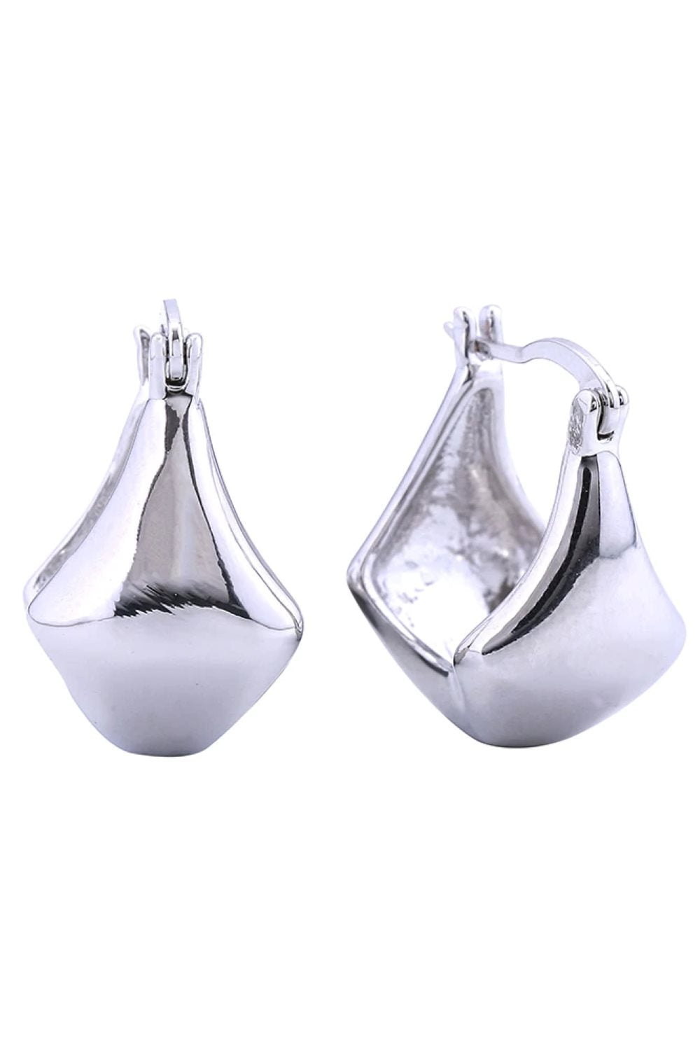 White Gold Elevate your everyday elegance with these 14K Gold/White Dipped Symmetric Puff Hoop Pincatch Earrings. Crafted from hypoallergenic brass, these beautifully designed hoops feature a distinctive puffy, dimensional aesthetic that catches the light with every movement. With a comfortable 2.1cm diameter, they're the perfect size for both casual and dressed-up occasions. Lead and nickel compliant, these earrings are safe for sensitive skin and designed to last. The secure pincatch closure ensures they 