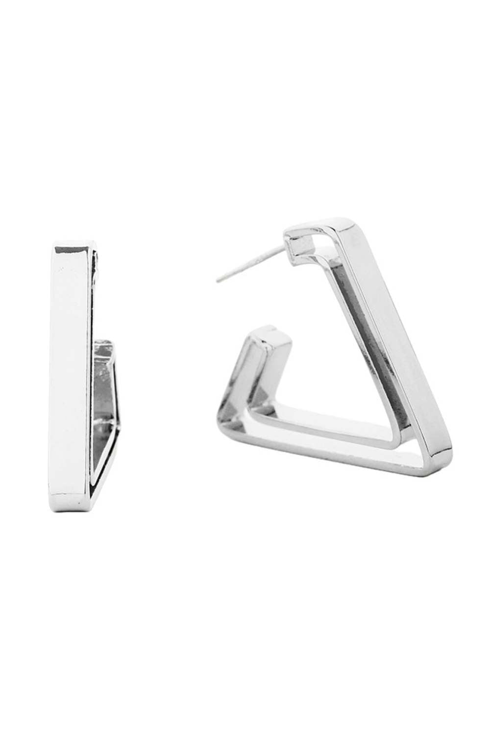 White Gold Elegant triangle-shaped earring posts dipped in luxurious 14K gold plating. Perfect for creating custom jewelry pieces or refreshing your earring collection. These delicate posts feature a timeless geometric design that complements any style. Ideal for both everyday wear and special occasions. Crafted with quality materials for lasting beauty and durability.