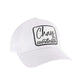 White  C.C CHAOS COORDINATOR PATCH PONY CAP is the perfect accessory for any outfit. Made with high-quality materials, it features a stylish patch design and a comfortable ponycap fit. Stay organized and stylish with this practical and on-trend cap.
