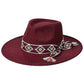 C.C Aztec Trim Band Vegan Felt Panama Hat