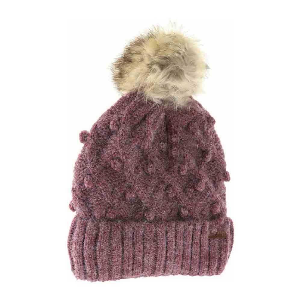 WineMix Bobble Knit Fur Pom C.C Beanie offers expert-level warmth and style, combining a durable knit fabric with a soft, luxurious fur pom for a refined winter accessory. Designed for a secure, comfortable fit, this beanie effectively retains heat while enhancing any cold-weather outfit with its premium materials and timeless design. Ideal for staying cozy without sacrificing sophistication during colder seasons. 