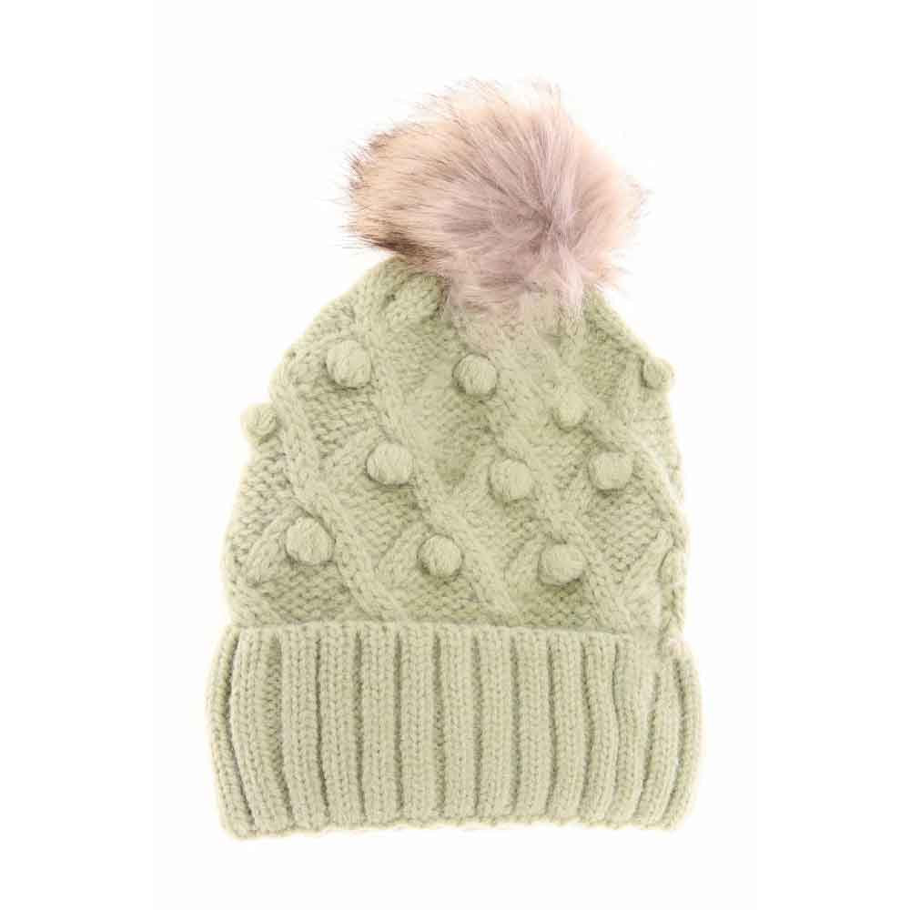 WinterLime KIDS Bobble Knit Faux Fur Pom C.C Beanie combines warmth and style, offering cozy comfort with its soft knit fabric and a plush faux fur pom-pom. Designed specifically for children, it provides a secure, comfortable fit to keep little heads warm during colder months while adding a playful, fashionable touch. Durable and easy to wear, this beanie is ideal for everyday winter activities. 