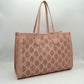 Midnight Perforated Lattice Tote – Elegant Laser-Cut Shoulder Bag - Blush - Tote Bag
