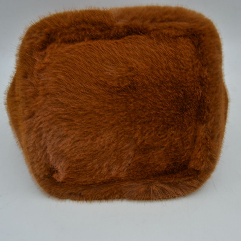 Fluffy Plush Handbag with Integrated Top Handle and Metallic Chain Strap - Hand Bag