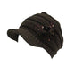 C.C Ribbed Knitted Brim Beanie Hat With Flower Embellishment