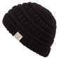 C.C Solid Knit Kids Beanie - Black - Kid’S Beanies