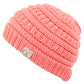 C.C Solid Knit Kids Beanie - Coral - Kid’S Beanies