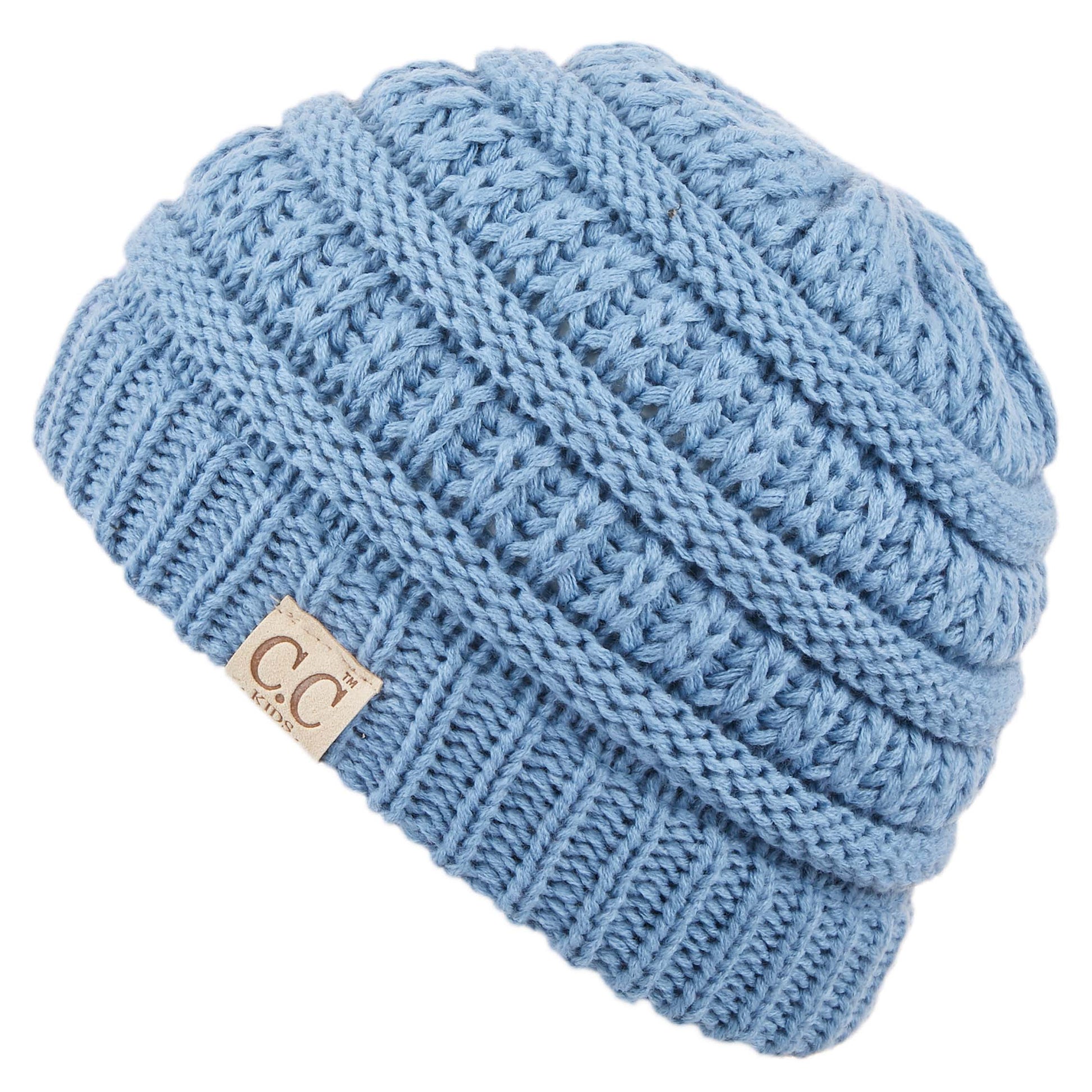 C.C Solid Knit Kids Beanie - Denim - Kid’S Beanies