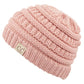 C.C Solid Knit Kids Beanie - Indi Pink - Kid’S Beanies