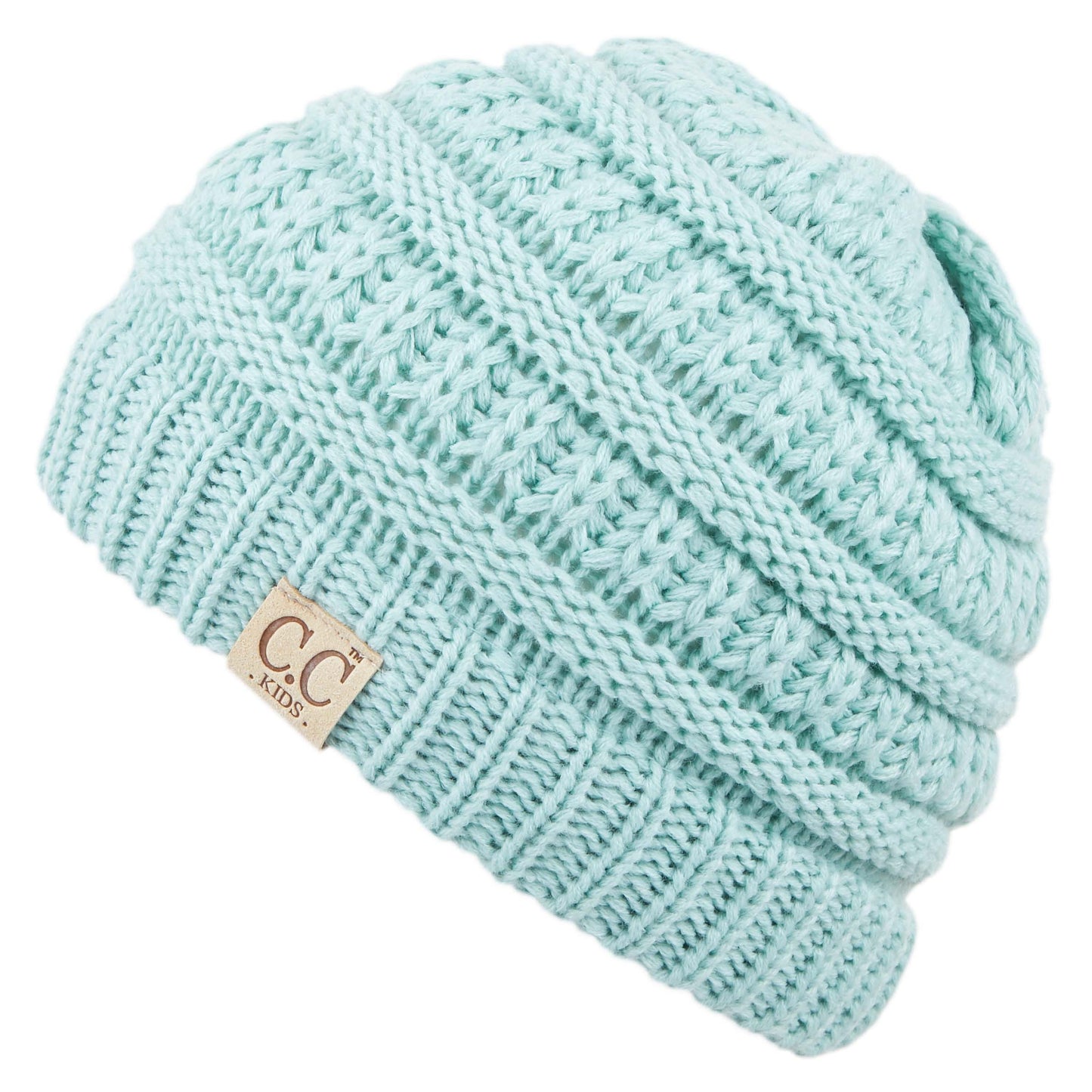 C.C Solid Knit Kids Beanie - Mint - Kid’S Beanies