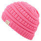 C.C Solid Knit Kids Beanie - New Candy Pink - Kid’S Beanies