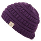 C.C Solid Knit Kids Beanie - Purple - Kid’S Beanies